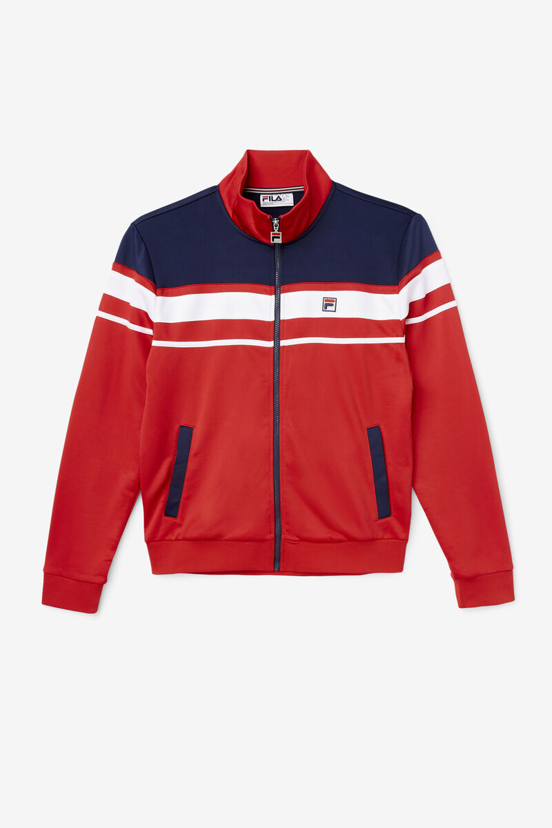 Men's Fila Gordon Jacket Jackets Red / Navy / White | G7Bk9BWUURF