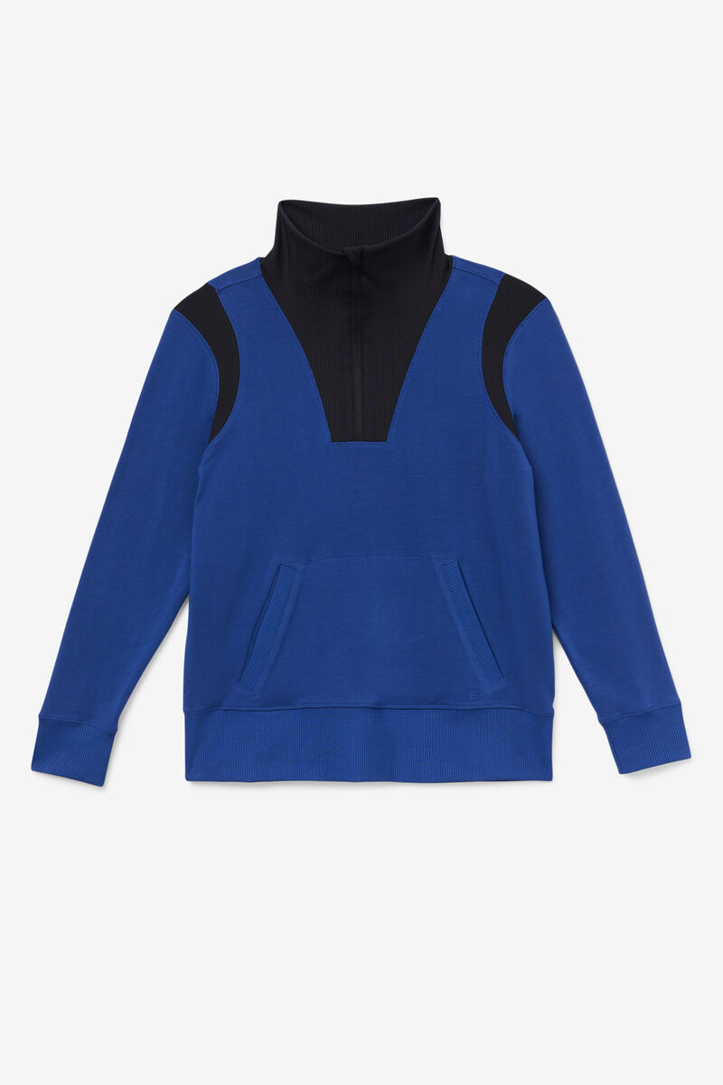 Women's Fila Fi-lux Half Zip Jackets Navy | SsVZSCPiDqQ