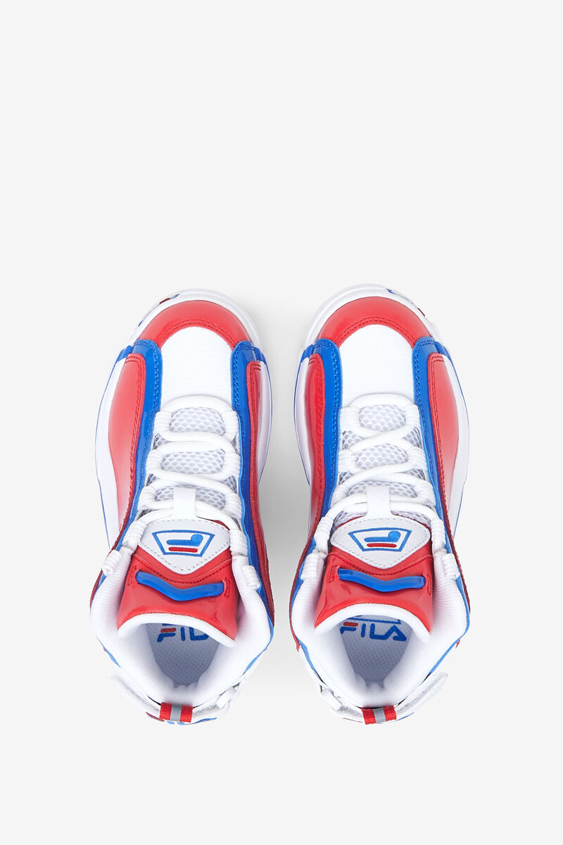 Kids' Fila Big Grant Hill 2 Basketball Shoes White / Red / Blue | 5D3vXnXNSlM