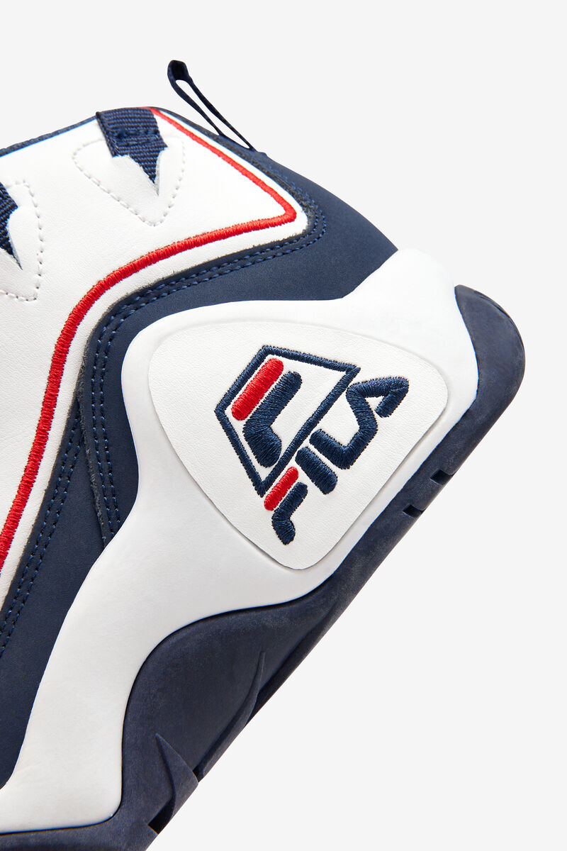 Kids' Fila Little Grant Hill 1 Offset Basketball Shoes White / Navy / Red | zSxHb1NK3Fh