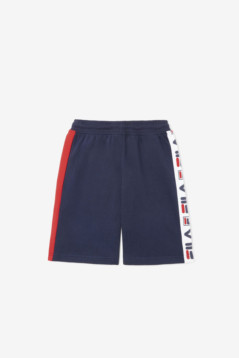 Kids' Fila Logo Short Shorts Navy | scLYT4tFqbi