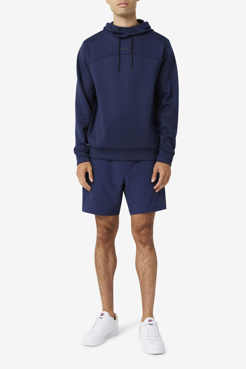 Men's Fila Aadheen Hoodie Hoodies Navy / Black | tNdnXbrkpgO