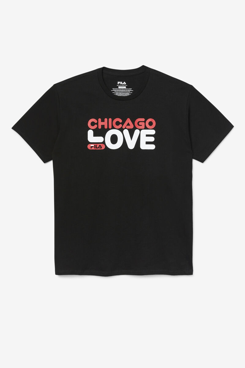 Men\'s Fila Chicago Love T Shirts Black | txTSzxf5Vtt
