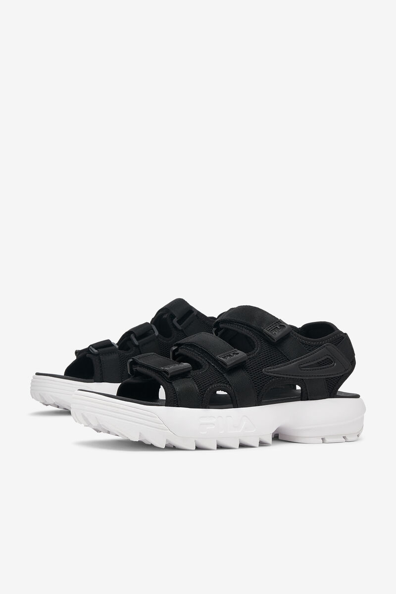 Men's Fila Disruptor Sandal Sandals Black / Black / White | qc4IgzN7bCx