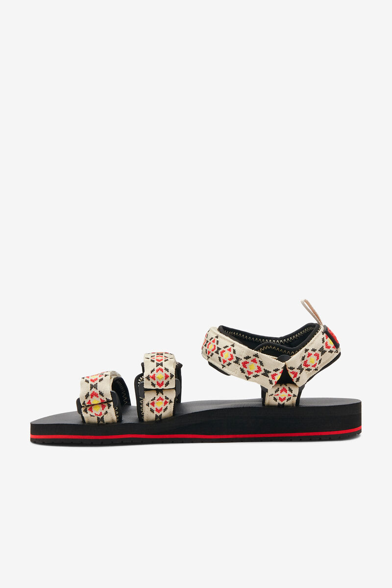 Men's Fila Drifter Ts Sandals Cream / Black / Red | N5GslUVV9ZI