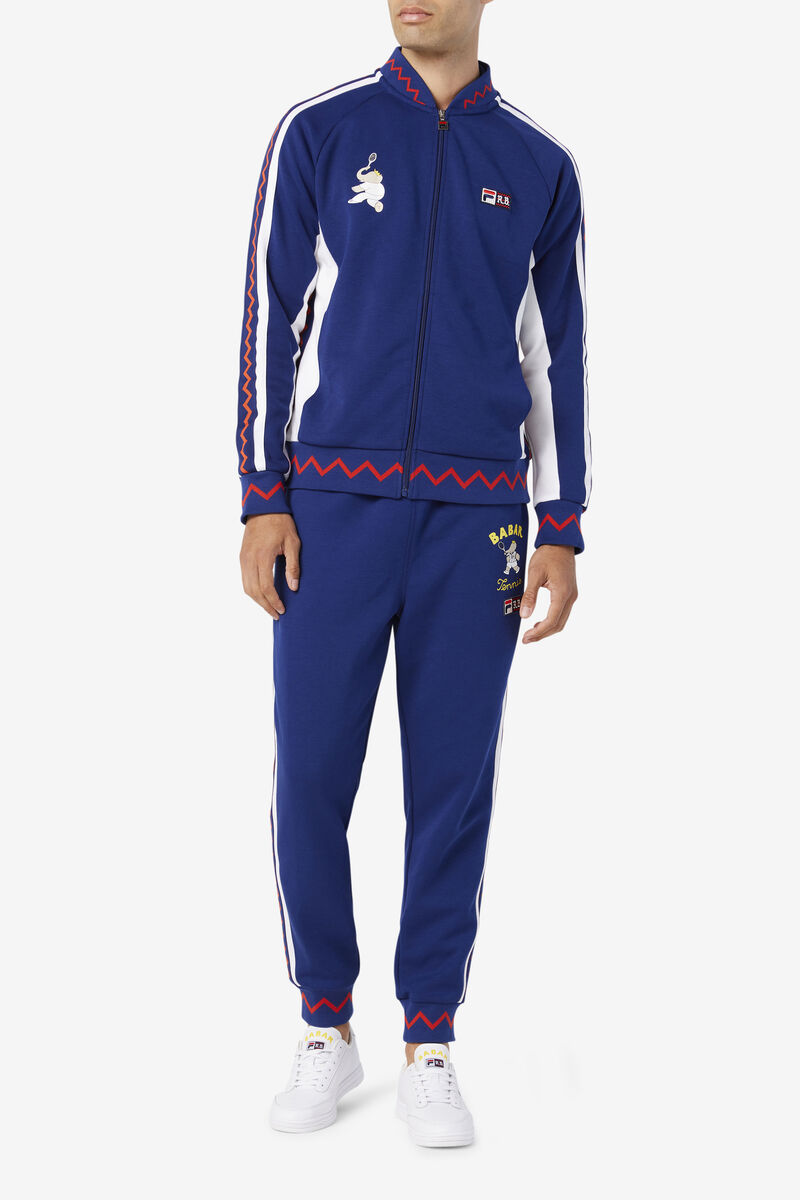 Men's Fila Fila X Rb Babar Evertt Jogger Pants Blue / White | HMlzNuN5wNk