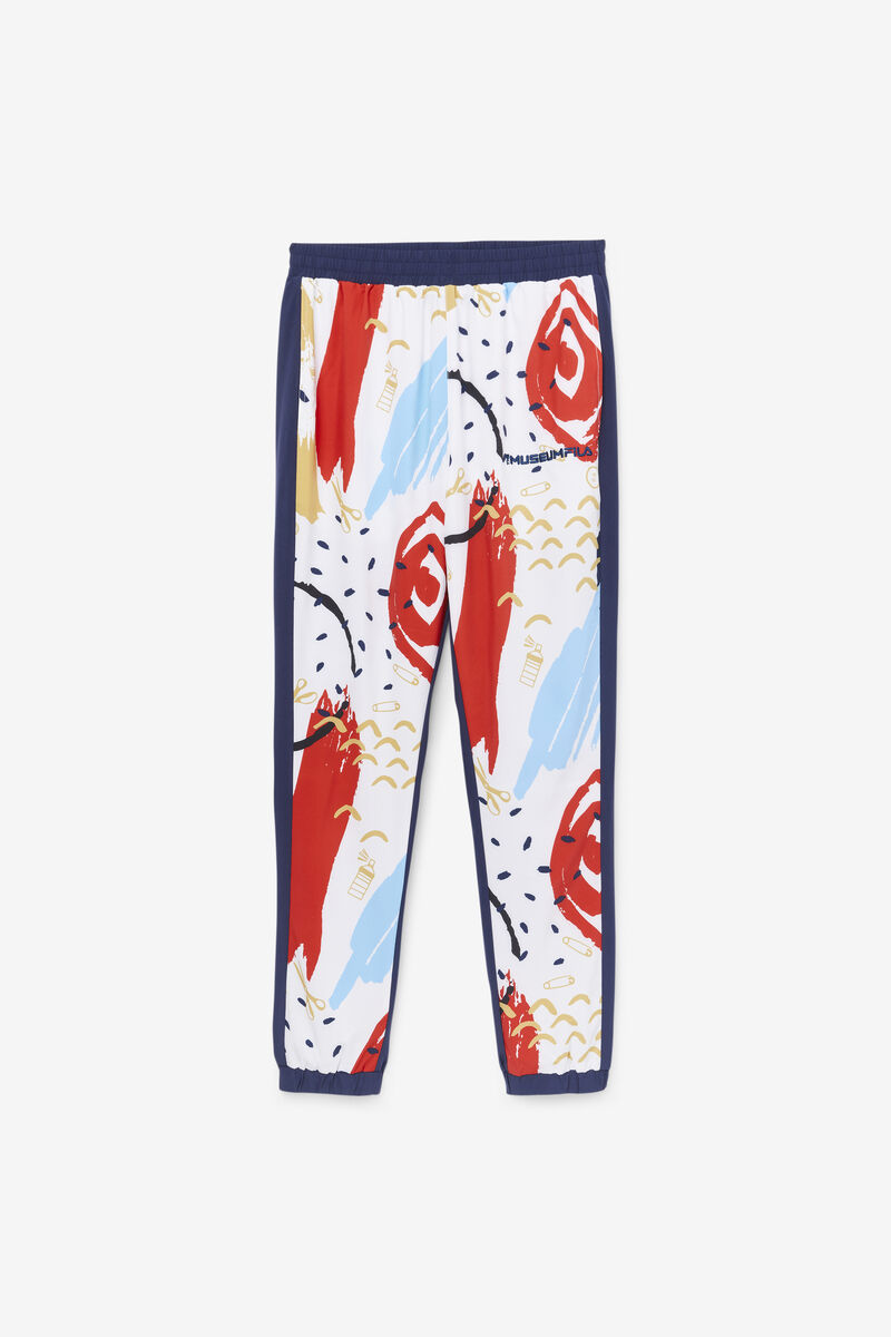 Men\'s Fila Fila X The Museum Printed Track Pant Tracksuits Navy / White / Red | arjffXwCkDG