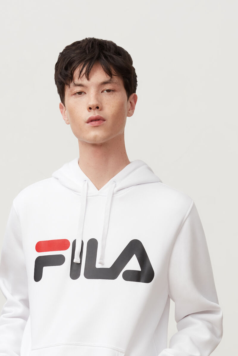 Men's Fila Flori Hoodie Hoodies White / Red / Black | nGKVFeTs3ap