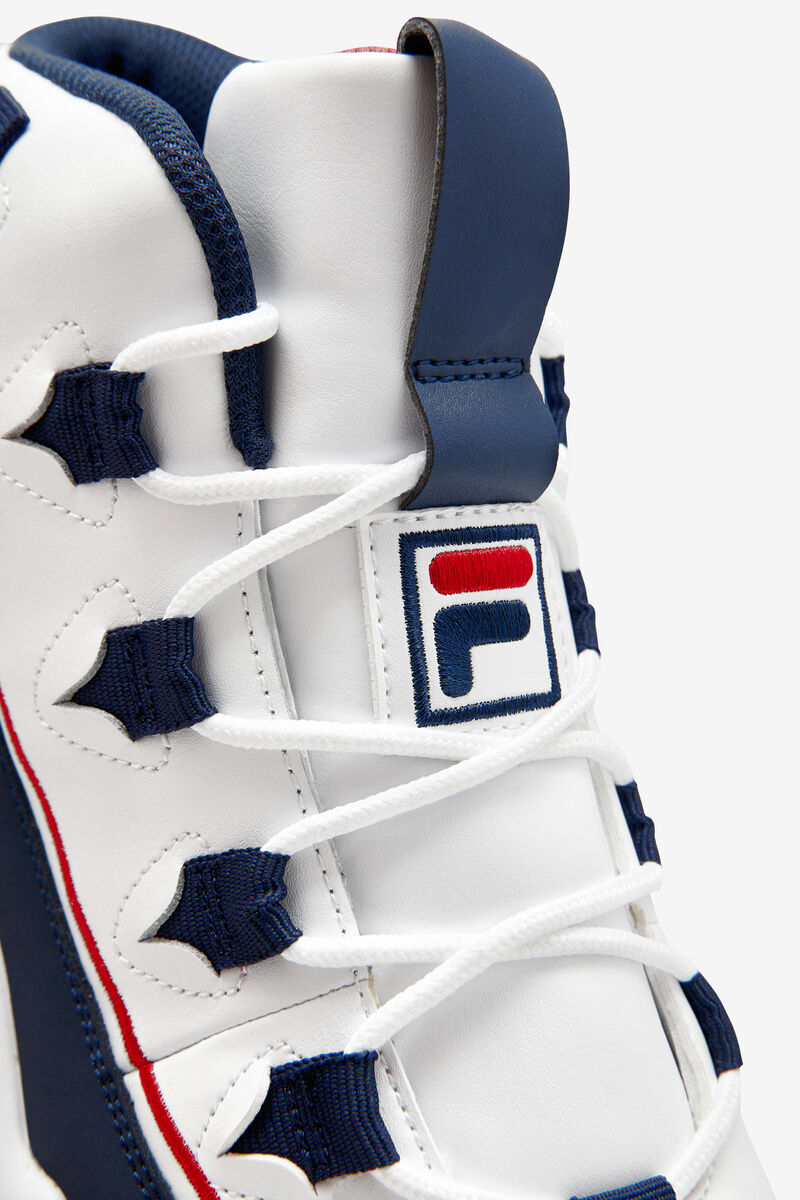 Men's Fila Grant Hill 1 Offset Basketball Shoes White / Navy / Red | r1bZHsnNxh1