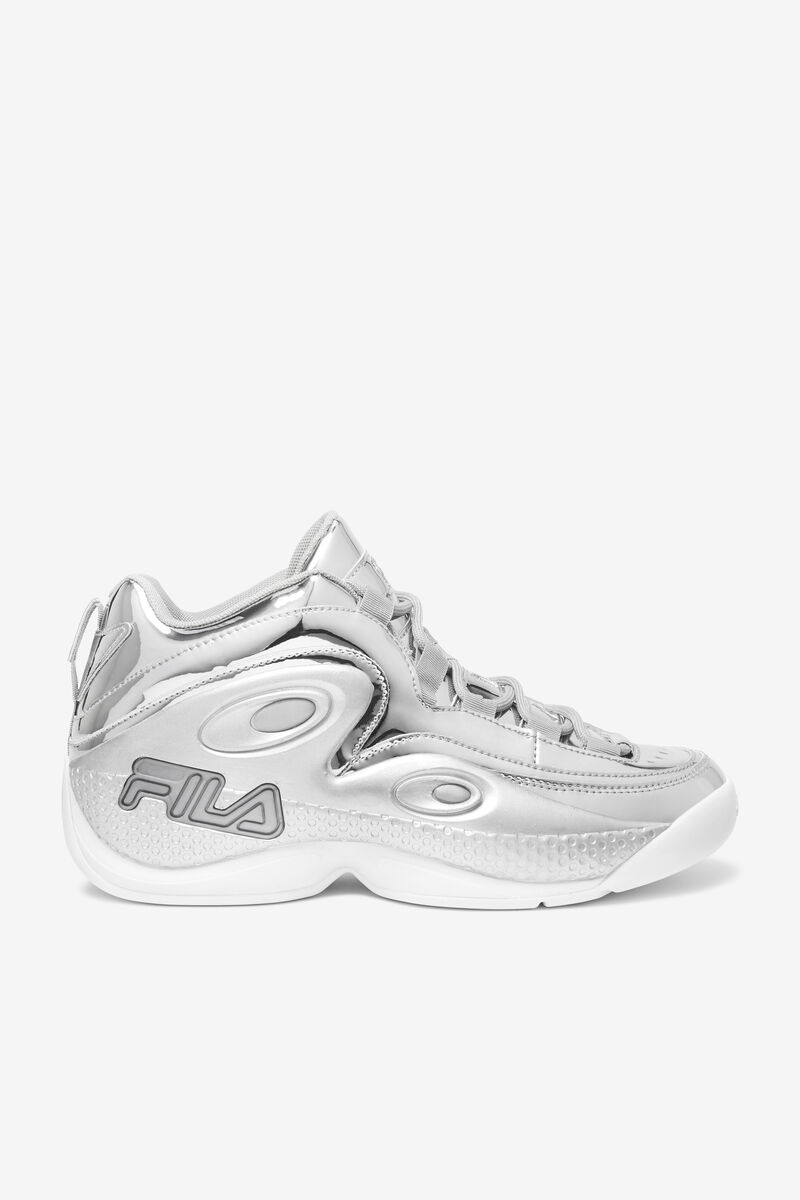 Men\'s Fila Grant Hill 3 Metallic Basketball Shoes Metal Silver / Metal Silver / Metal Silver | ESm52
