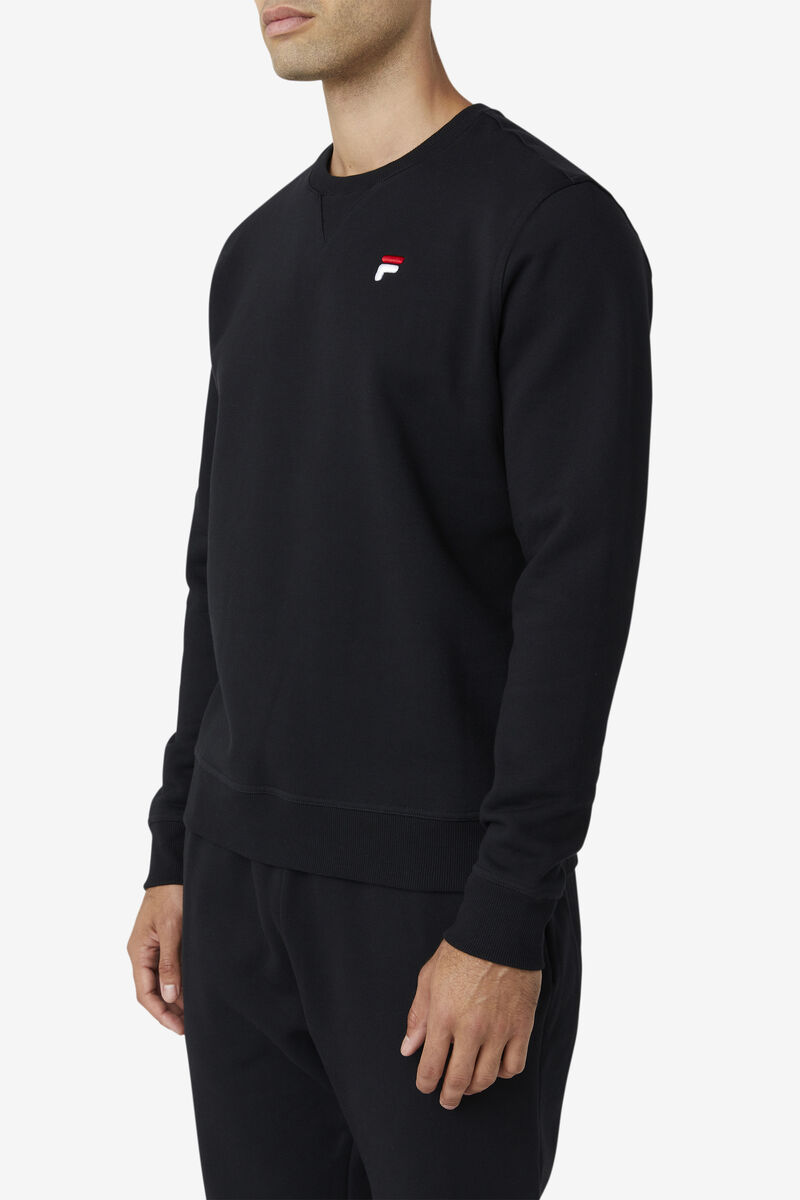 Men's Fila Kieve Sweatshirt Sweatshirts Black | QkC2EBDjUln