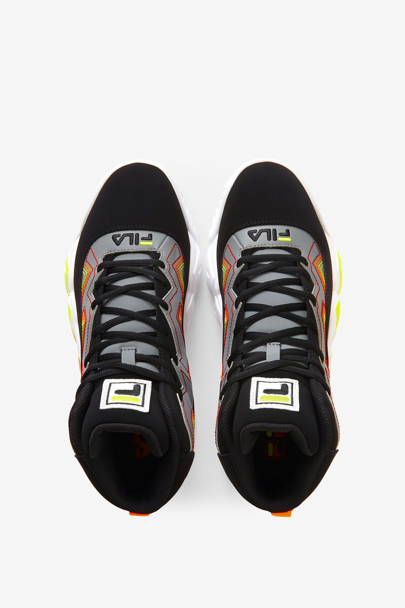 Men's Fila Mb Stitch Hi-top Sneaker | Fila Sneakers Black / Orange | ii3G8VKuLuC