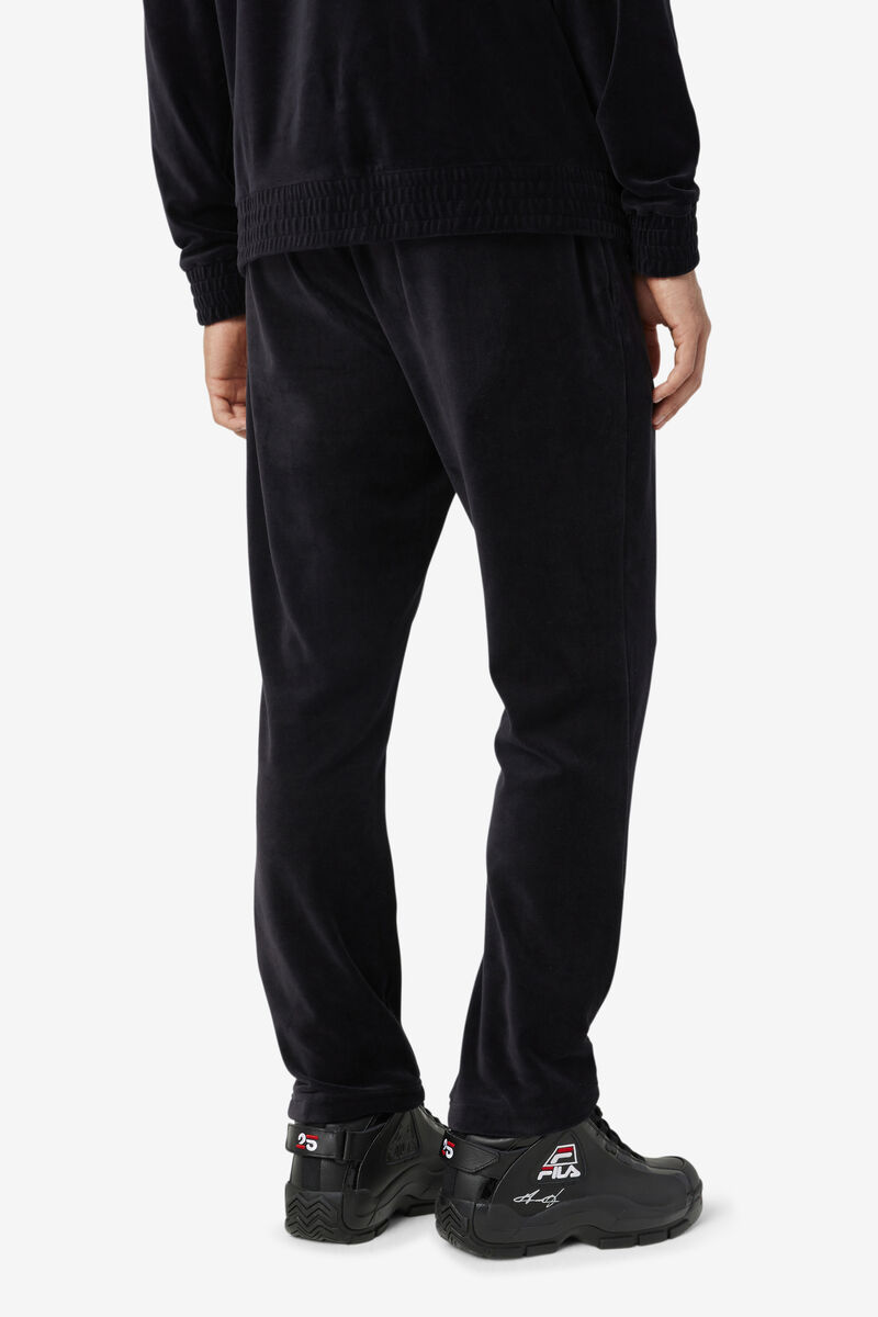 Men's Fila O-fit Velour Pant Tracksuits Black | w6W6xYGvNAs