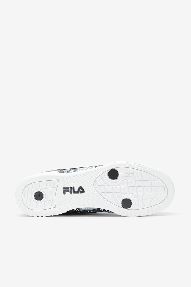 Men's Fila Original Fitness Patchwork Flat Shoes Black / White | P1n2YV2q6OB