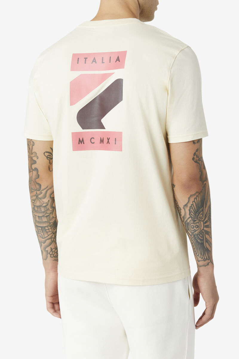 Men's Fila Quartz T Shirts Light Yellow | Rq5Og6SpCoD
