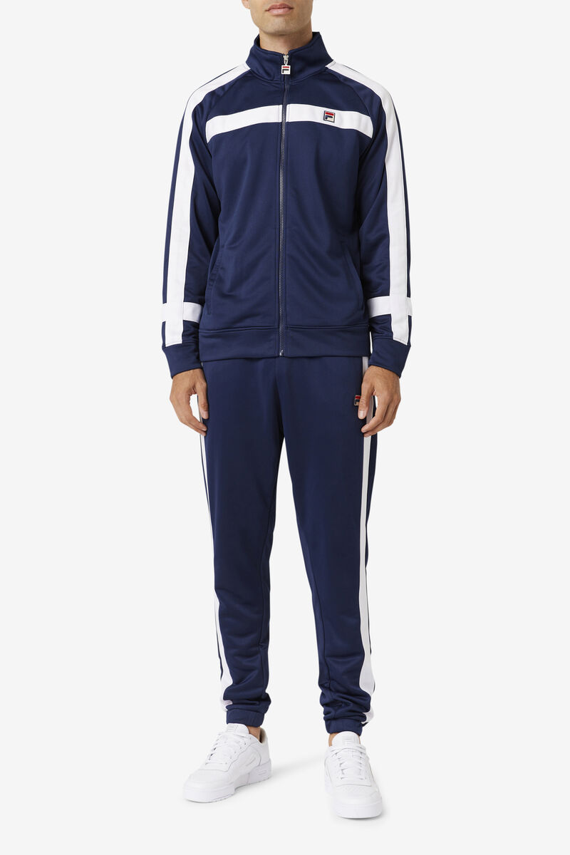 Men's Fila Renzo Jacket Jackets Navy / White | 15Tt5BVvcpu