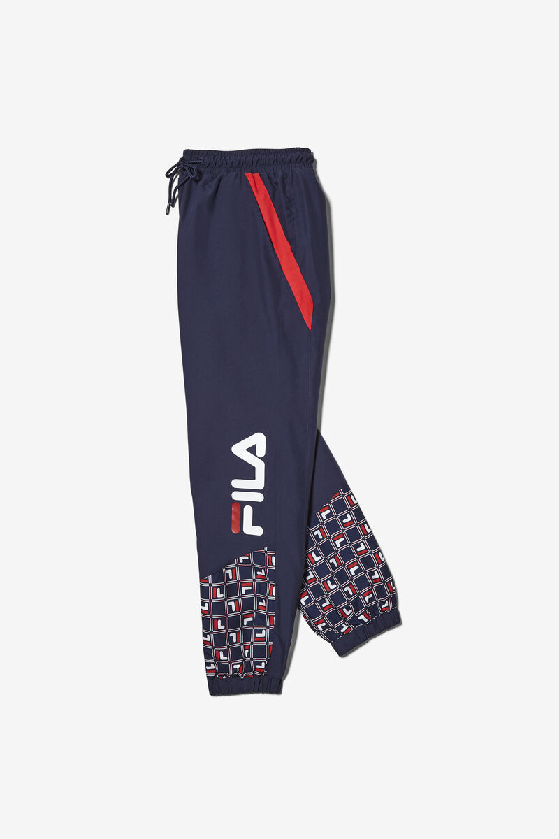 Men's Fila Van Sant Pant Pants Navy / Red / White | HwmlNiRLBH4
