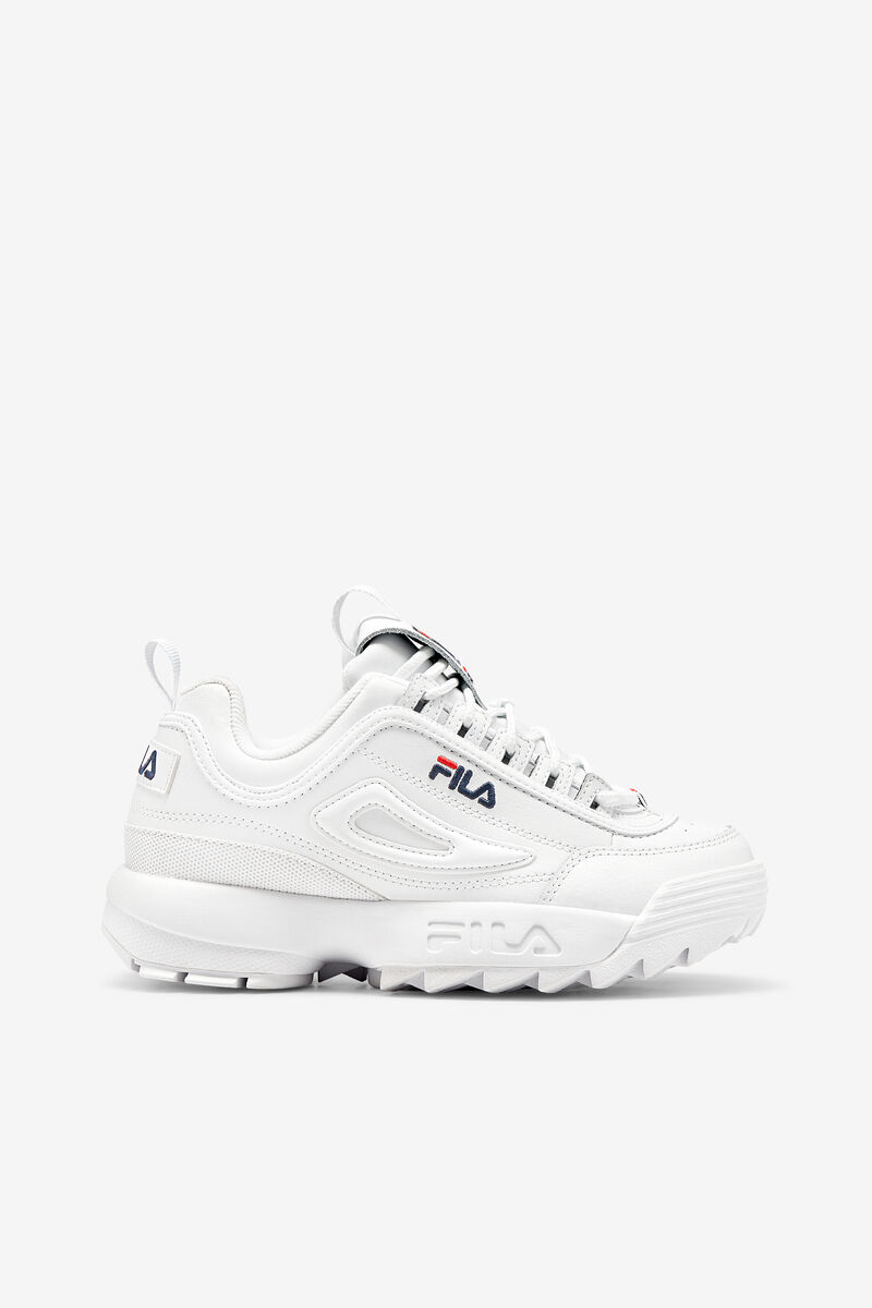 Women\'s Fila Disruptor 2 Premium Sneakers White / Navy / Red | XMbJeqqTiV6