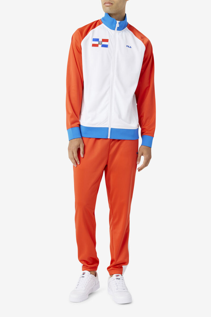 Women's Fila Dominican Republic Pant Tracksuits Red / White | BrVmBY1C5L3
