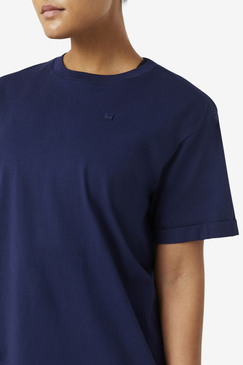 Women's Fila Fauna T-shirt Dress Dresses Navy | SnONywNMB2N