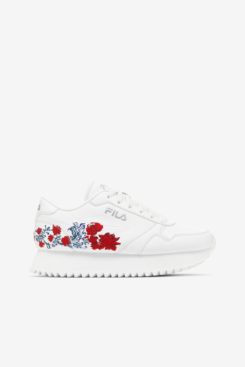 Women\'s Fila Fila Orbit Flower Sneakers White / White / White | efg1L4vLCOS
