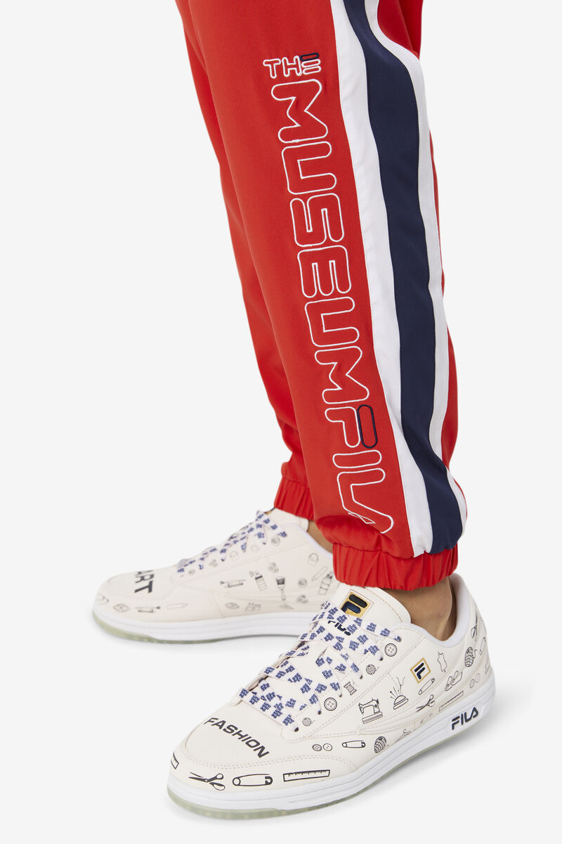 Women's Fila Fila X The Museum Track Pant Pants Red / Navy / White | CXFIFP954TR