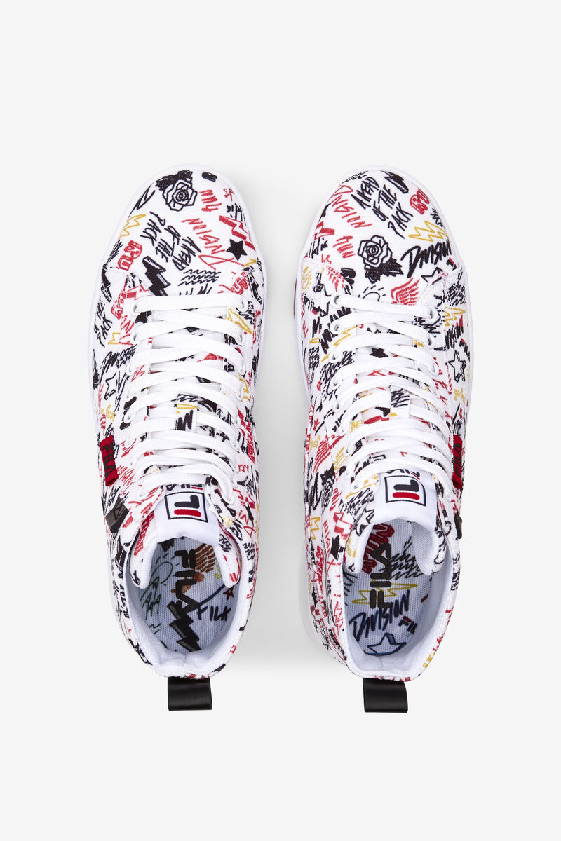 Women's Fila Gennaio Sneakers White / Black / Multicolor | vBE4gGFdbi2