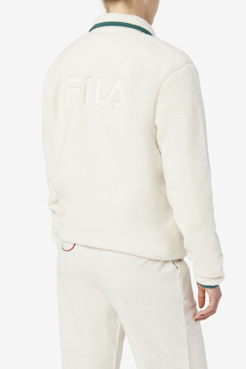 Women's Fila Kyomi Quarter Zip Pullover Sweatshirts Light Yellow | aHZbi36DIES