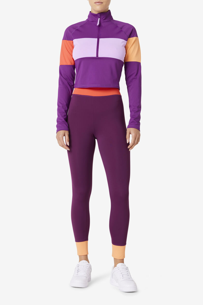 Women's Fila Marnie Base Layer Legging Pants Rose Red | pgTxWdmWCsU