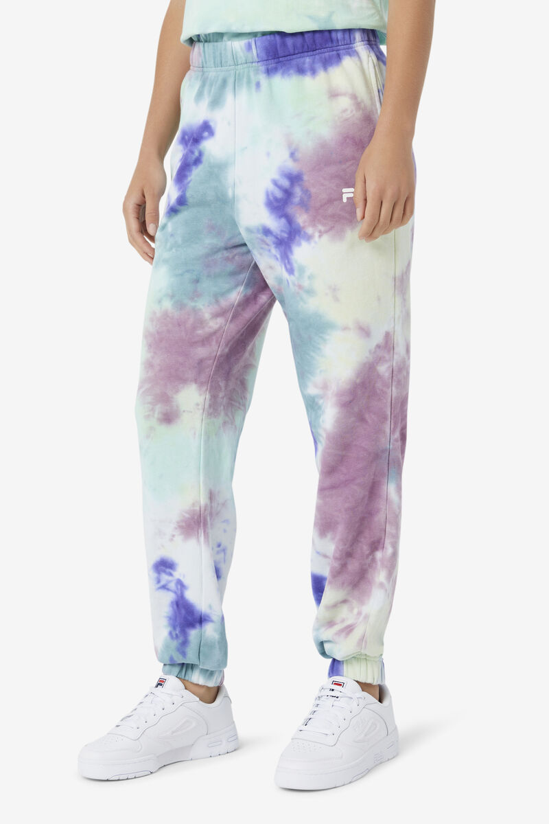 Women's Fila Raleigh Tie Dye Jogger Pants Blue | iMDG8iYERJI
