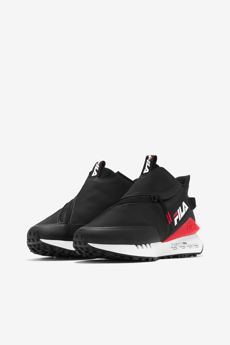 Women's Fila Space Runner Sneakers Black / Red / White | ICGkFFXQLbm