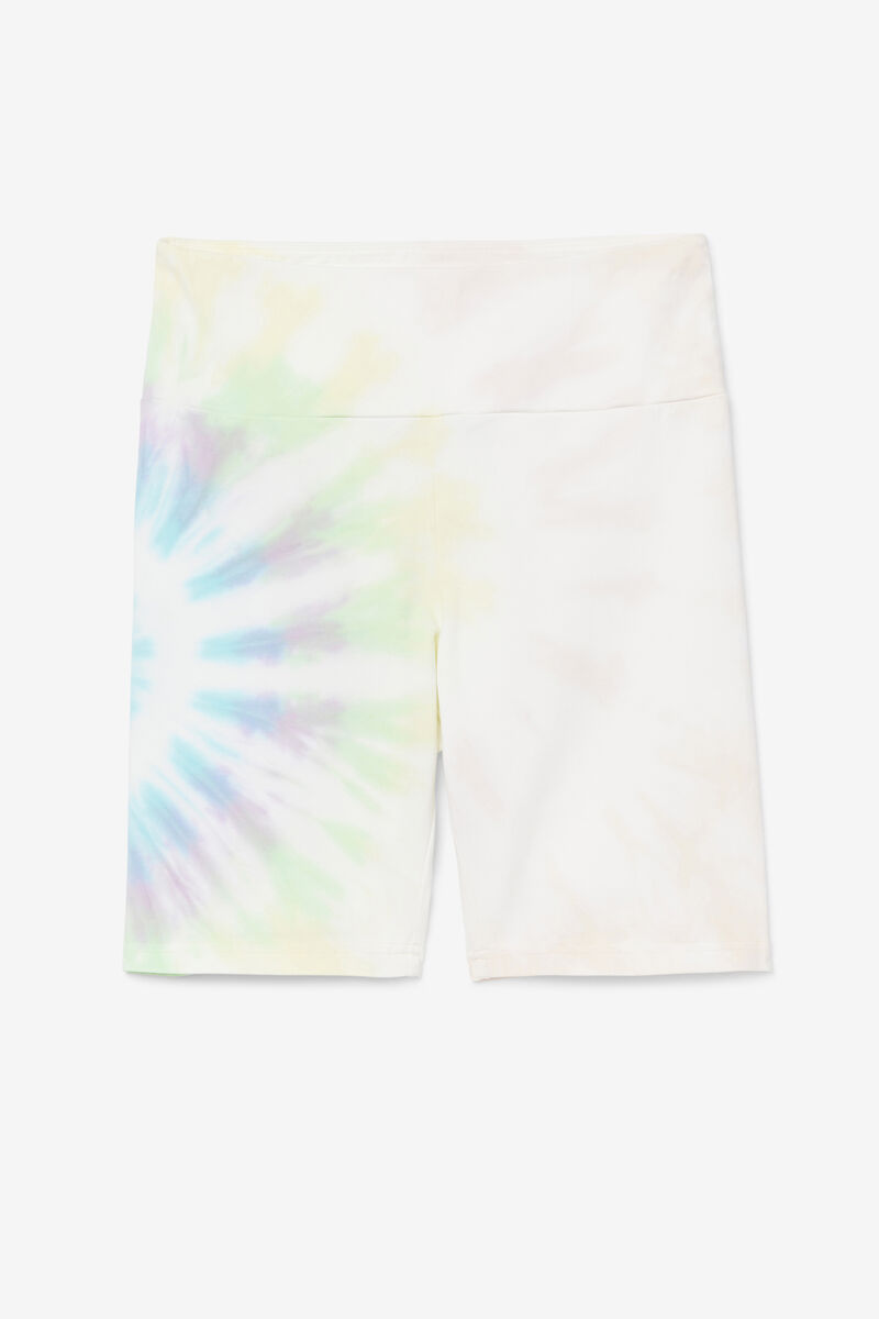 Women\'s Fila Taima Tie Dye Bike Short Shorts Cream | H7DrAE1Xw1B