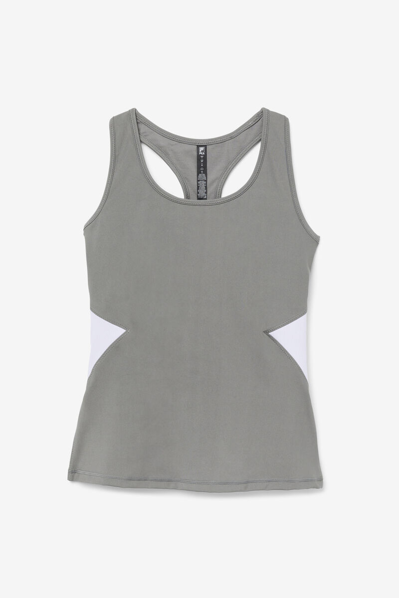 Women\'s Fila Uplift Open Racerback Tank Top Sports Bra Lavender Blue | FeosD8Ja4UF